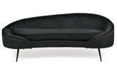 Canapé 3 places asymétrique Brendan Velours Noir