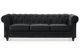 Canapé 3 places Abir velours noir