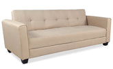 Canapé convertible 3 places Anvel tissu beige