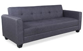 Canapé convertible Anvel 3 places tissu gris foncé