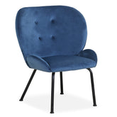 Fauteuil Coco Velours Bleu