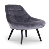 Fauteuil Danios Velours Gris