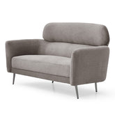 Canapé 2 places moderne avec haut dossier Damigal Tissu doux Gris taupe