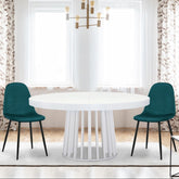 Lot de 4 tabourets Alcelio velours vert