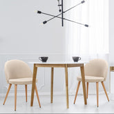 Lot de 2 fauteuils Aliaxa tissu beige