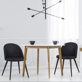 Lot de chaises Aliaxa simili noir (4 pièces)