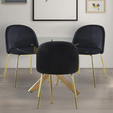 Lot de 2 tabourets Argule velours noir