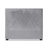 Tête de lit 140cm velours couleur argent