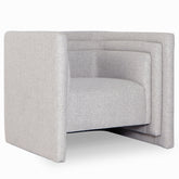 Fauteuil cubique Calian en tissu gris