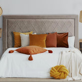 Tête de lit Amoli 180 cm velours taupe