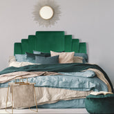 Tête de lit Avera velours vert 140 cm
