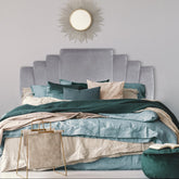 Tête de lit Avera velours 180 cm argent