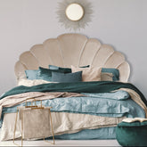 Tête de lit en velours Avia 180 cm taupe