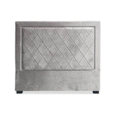 Tête de lit Meghan 140cm Velours Argent
