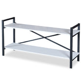 Meuble TV style industriel Marcadet 120cm Blanc