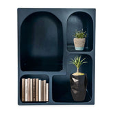 Meuble de rangement Caras à étagères arche L60cm bois noir