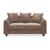 Canapé contemporain 2 places Mozart Velours côtelé Marron