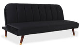 Canapé clic-clac convertible Arees velours noir