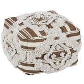 Pouf Perou Tissu Marron