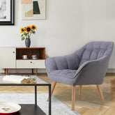 Fauteuil Anatan scandinave tissu gris clair