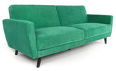 Canapé-lit clic-clac Arilis en velours vert