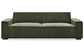 Canapé-lit Beralle 3 places velours côtelé vert