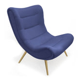 Fauteuil scandinave Romilly Tissu Bleu