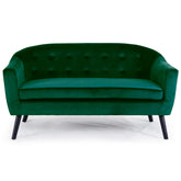 Canapé 3 places scandinave Savoy Velours Vert