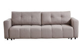 Canapé 3 places convertible Stylian Tissu Taupe