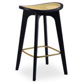 Tabouret de bar Yokori en cannage et Bambou Noir
