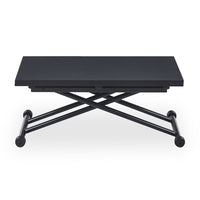 Table basse transformable noir mat