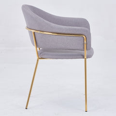 Lot de 2 chaises / fauteuils Ulrick Tissu Gris