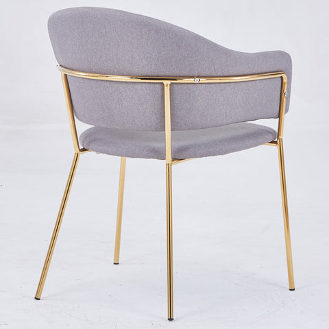 Lot de 2 chaises / fauteuils Ulrick Tissu Gris