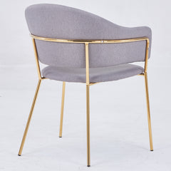 Lot de 2 chaises / fauteuils Ulrick Tissu Gris