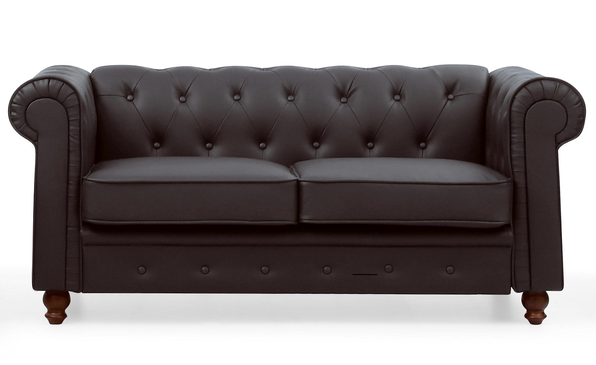 Le canapé Chesterfield capitonné 2 places original marron