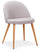 Lot de 6 chaises scandinaves en tissu gris clair