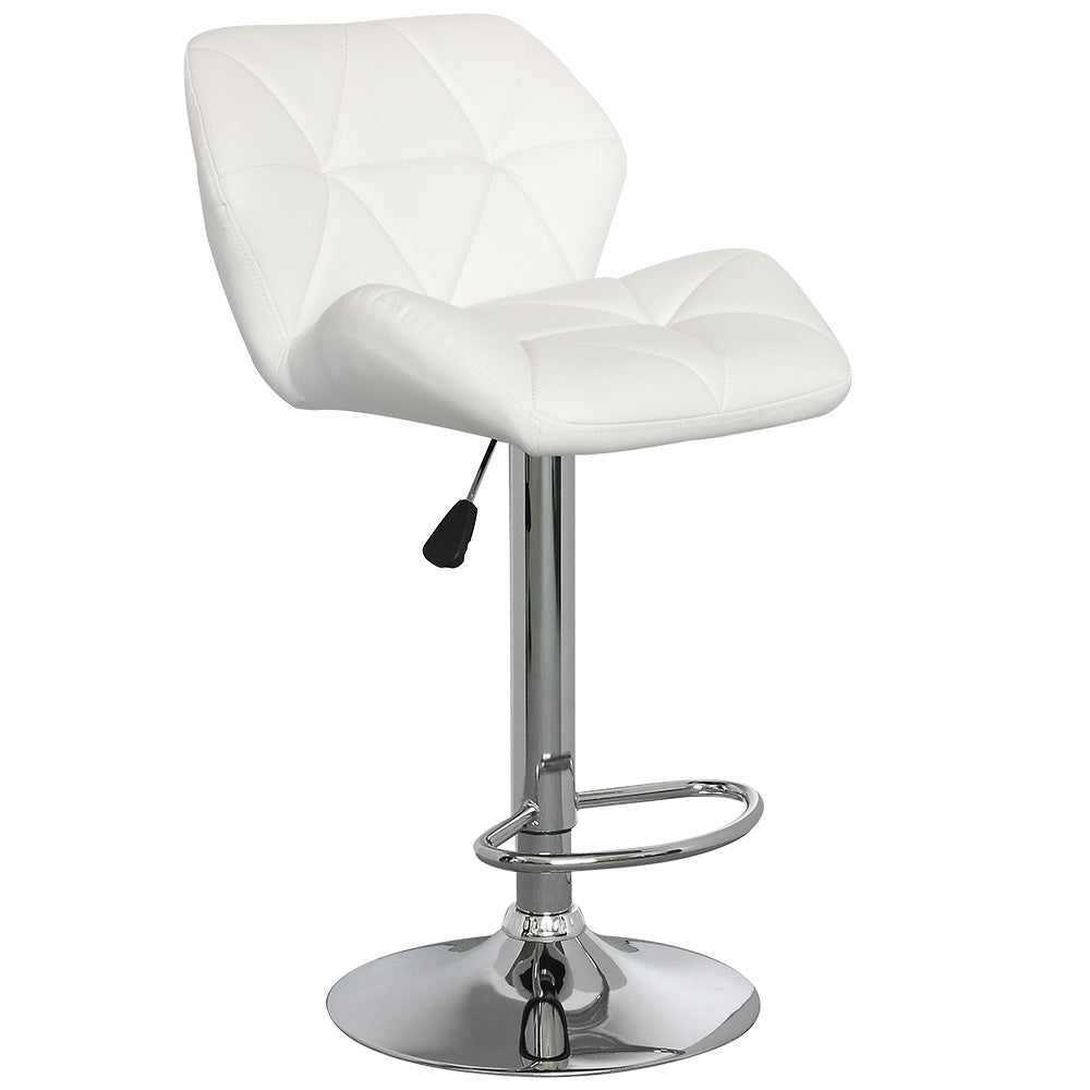 La chaise de bar matelassée Lizie Blanc