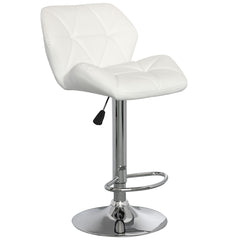 La chaise de bar matelassée Lizie Blanc