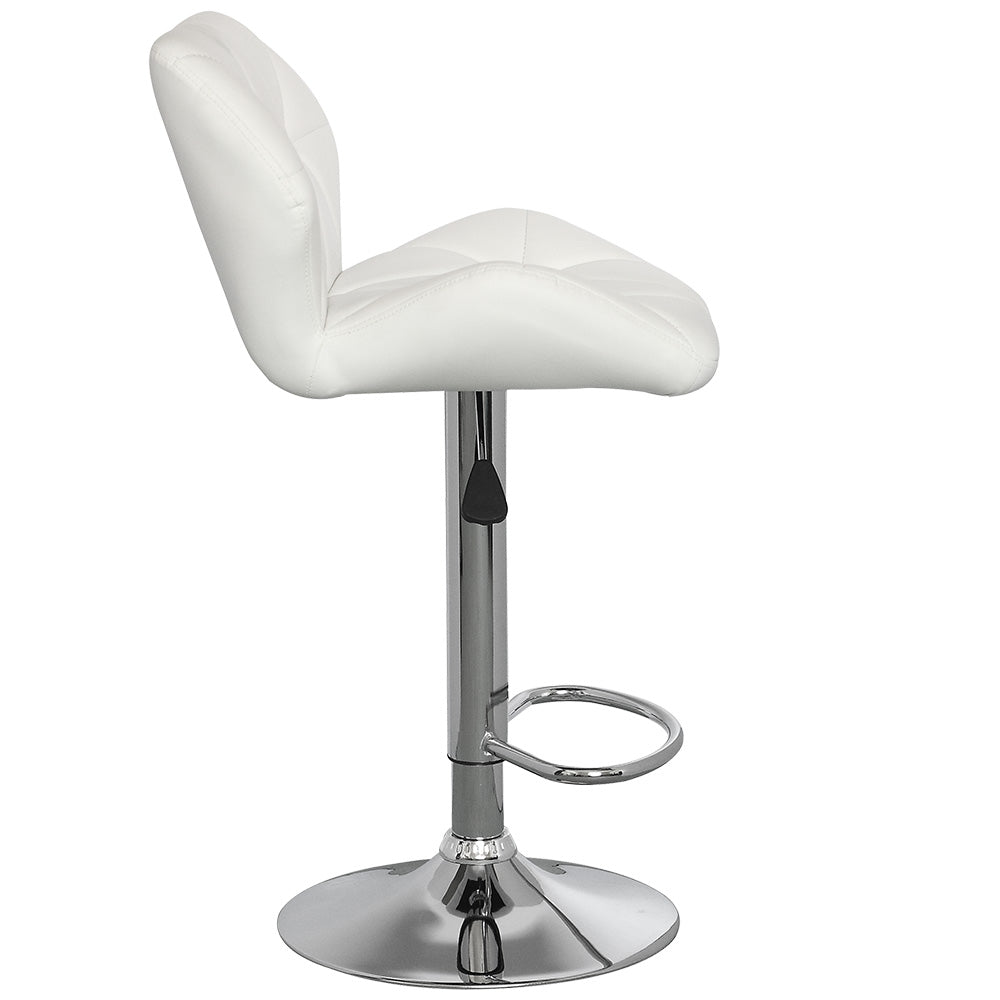 La chaise de bar matelassée Lizie Blanc