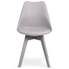 La chaise moderne Juno grise vue de face