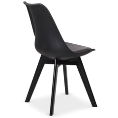 La chaise noire Juno vue arrière