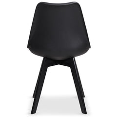 Chaise vue de dos Juno noire