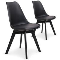 Lot de 2 chaises Juno en noir
