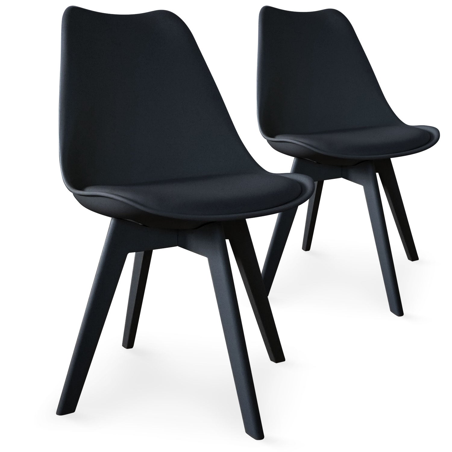 Lot de 2 chaises Juno Noir