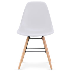 La chaise scandinave Lisa blanche vue de face