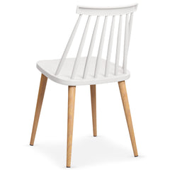 Chaise scandinave blanche Trouville vue arrière