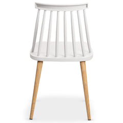 Chaise nordique blanche Trouville vue de dos