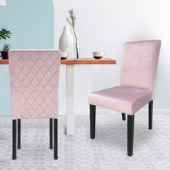 Lot de 2 chaises Shaliman Velours Rose