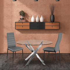 Ensemble de 4 chaises stratus gris