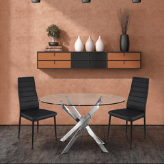 Ensemble de 4 chaises Stratus noires